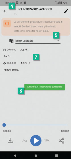 Trasformare vovali in testo snap 3